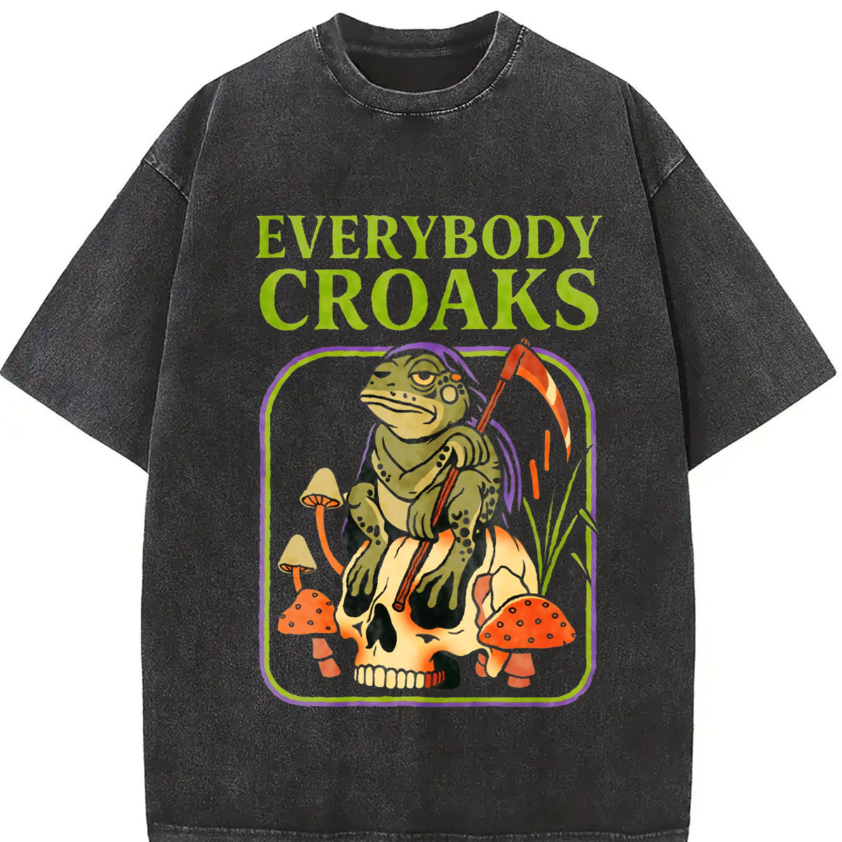 Everybody Croaks Vintage Washed T-Shirt product image 2