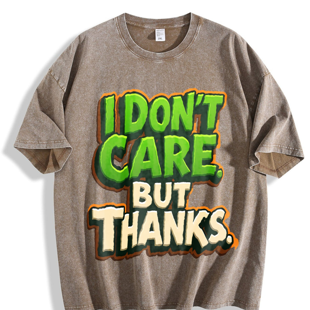 I Dont Care But Thanks Vintage Washed T-Shirt product image 3