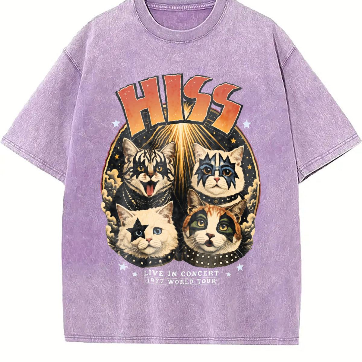 Hiss Cat Band Vintage Washed T-Shirt product image 6