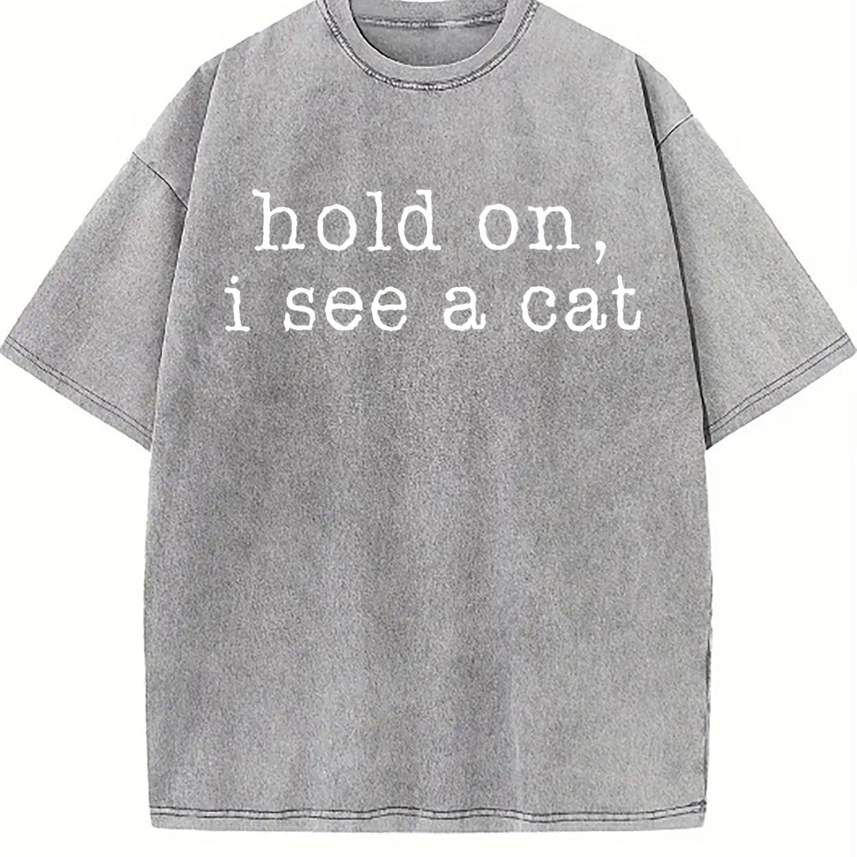Hold On I See A Cat Vintage Washed T-Shirt product image 5