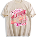 Half Hood Holy With Pink Floral Vintage Washed T-Shirt product image 1