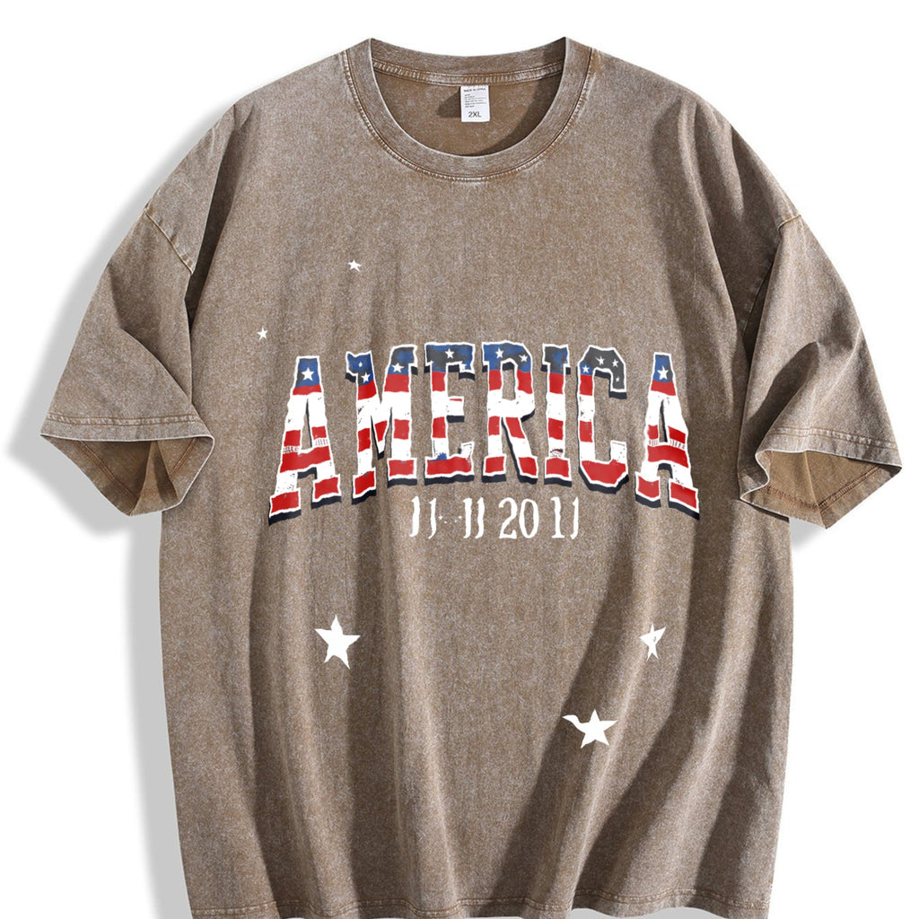 Revival Enthusiast Ink With Flag Motif Feel Vintage Washed product image 3