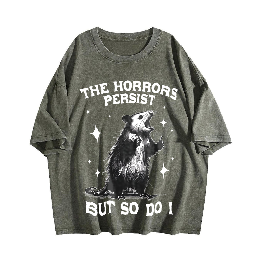 Funny Possum Says 90s Vintage Washed T-Shirt product image 4