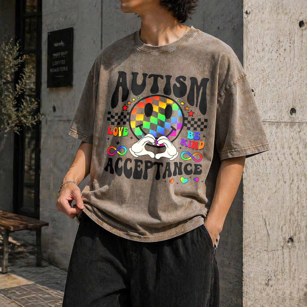 Autism Acceptance Vintage Washed T-Shirt product image 10