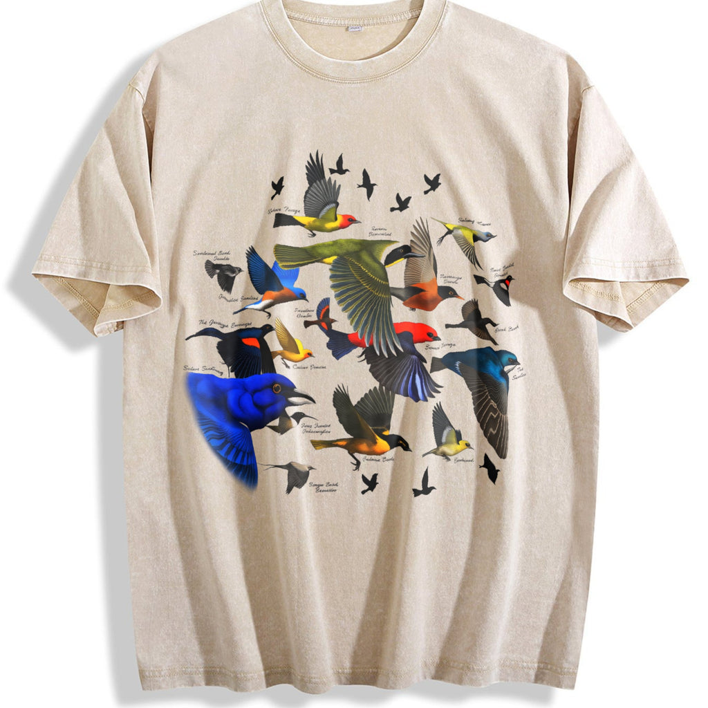 Bird Migration Vintage Washed T-Shirt product image 1