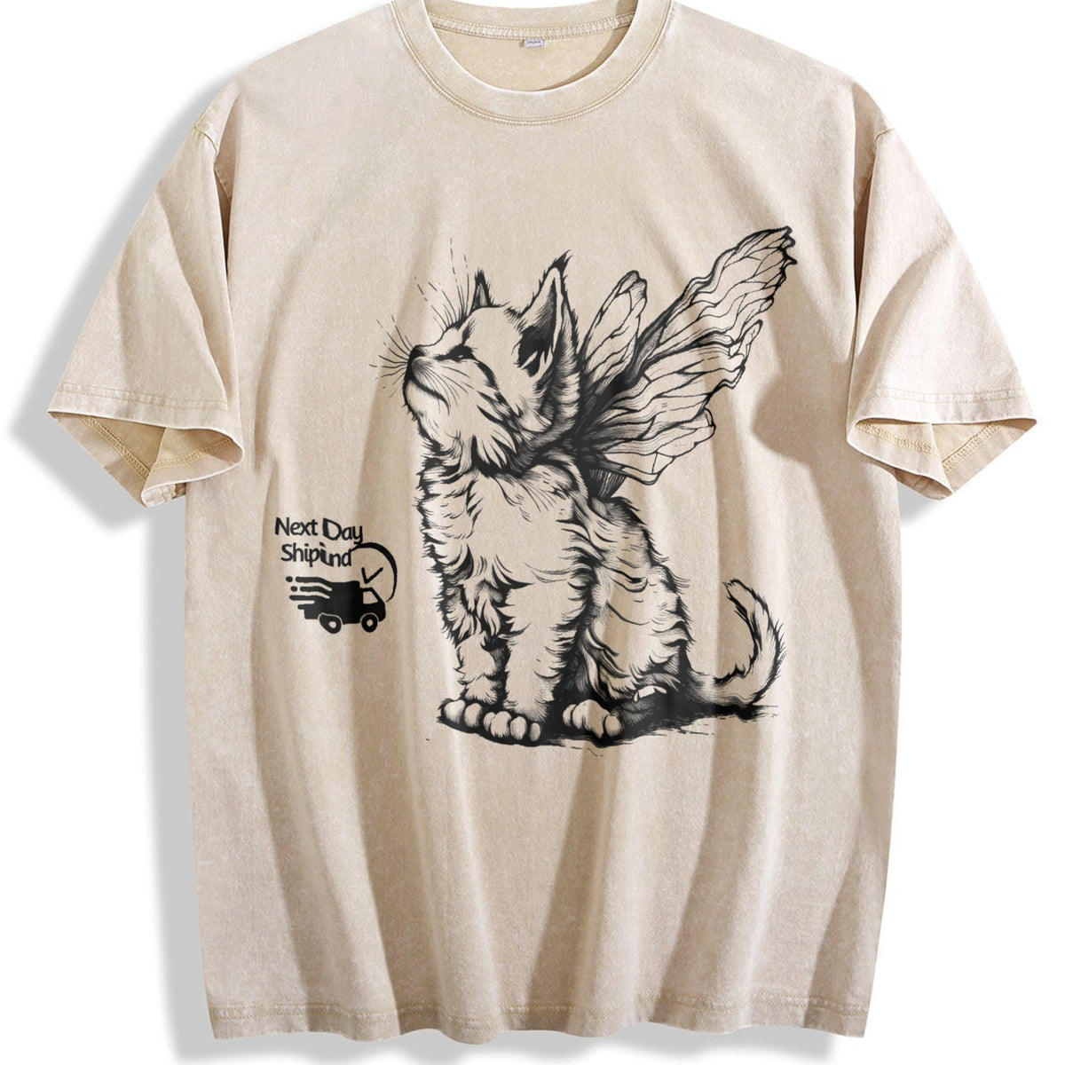 Angel Kitten Vintage Washed T-Shirt product image 1