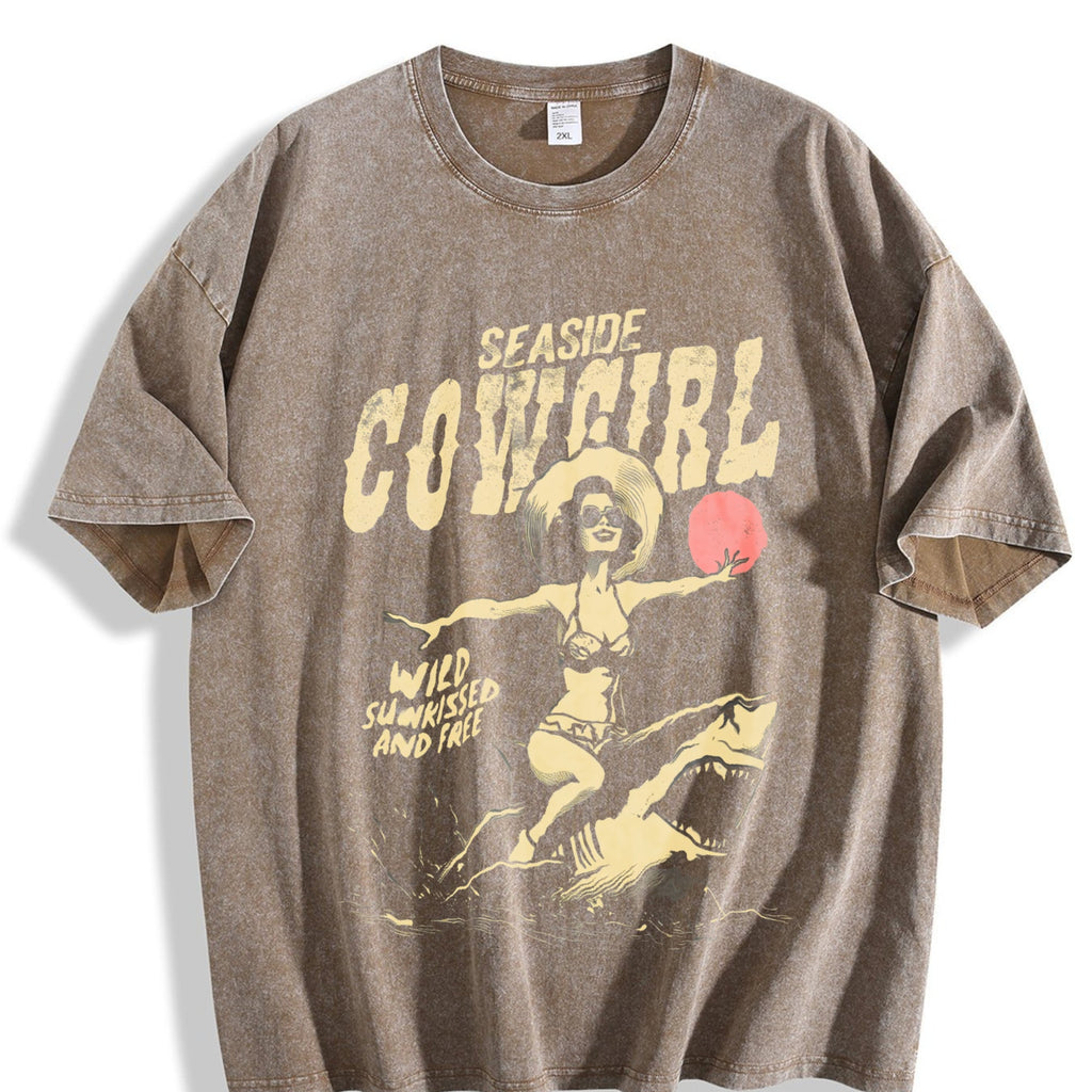 Seaside Cowgirl Vintage Washed T-Shirt product image 3
