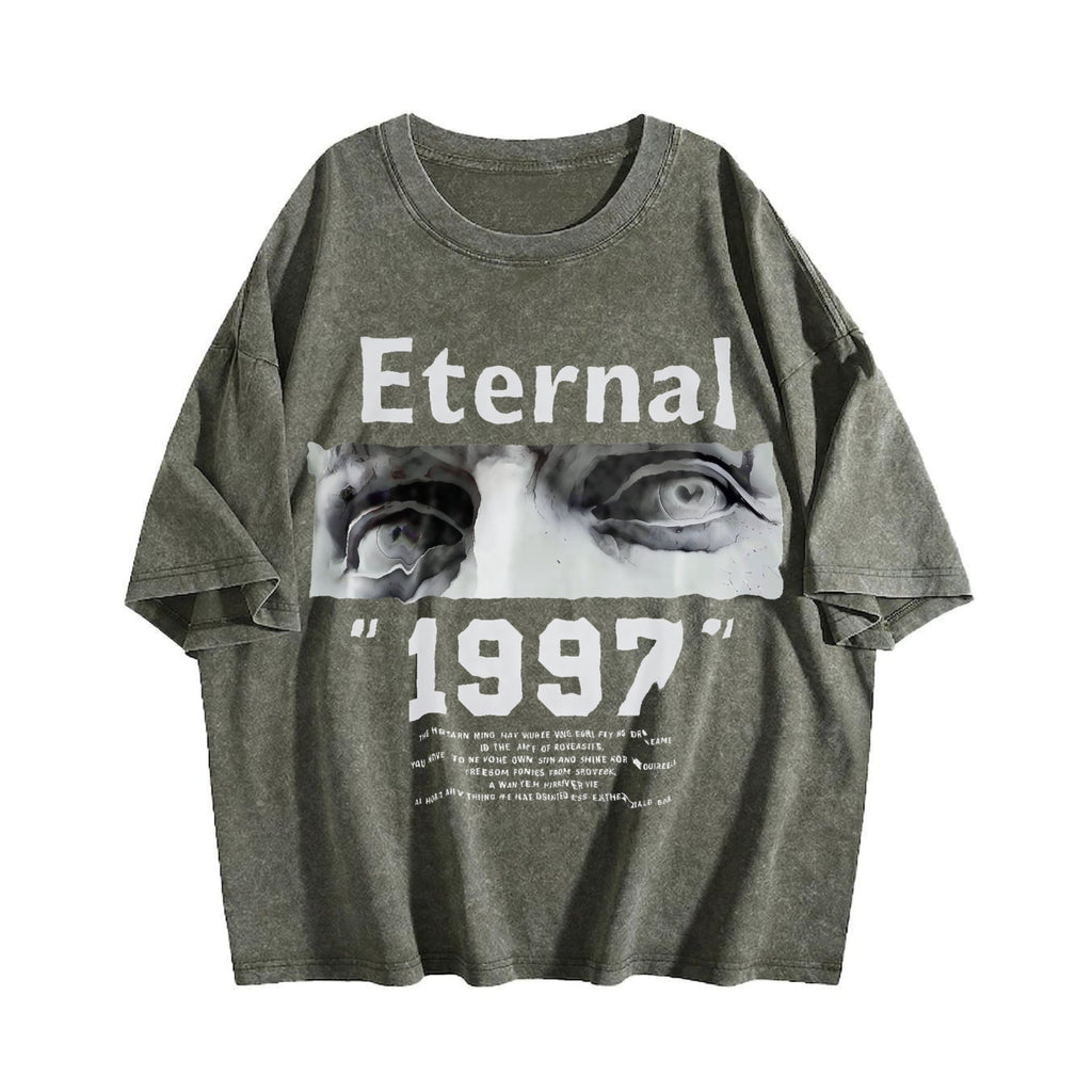 Eternal 1997 Eye Portrait Gym Muscle Vintage Washed T-Shirt product image 4