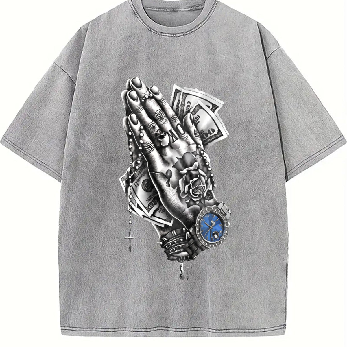 Charcoal Gray Dollar Bill Vintage Washed T-Shirt product image 5