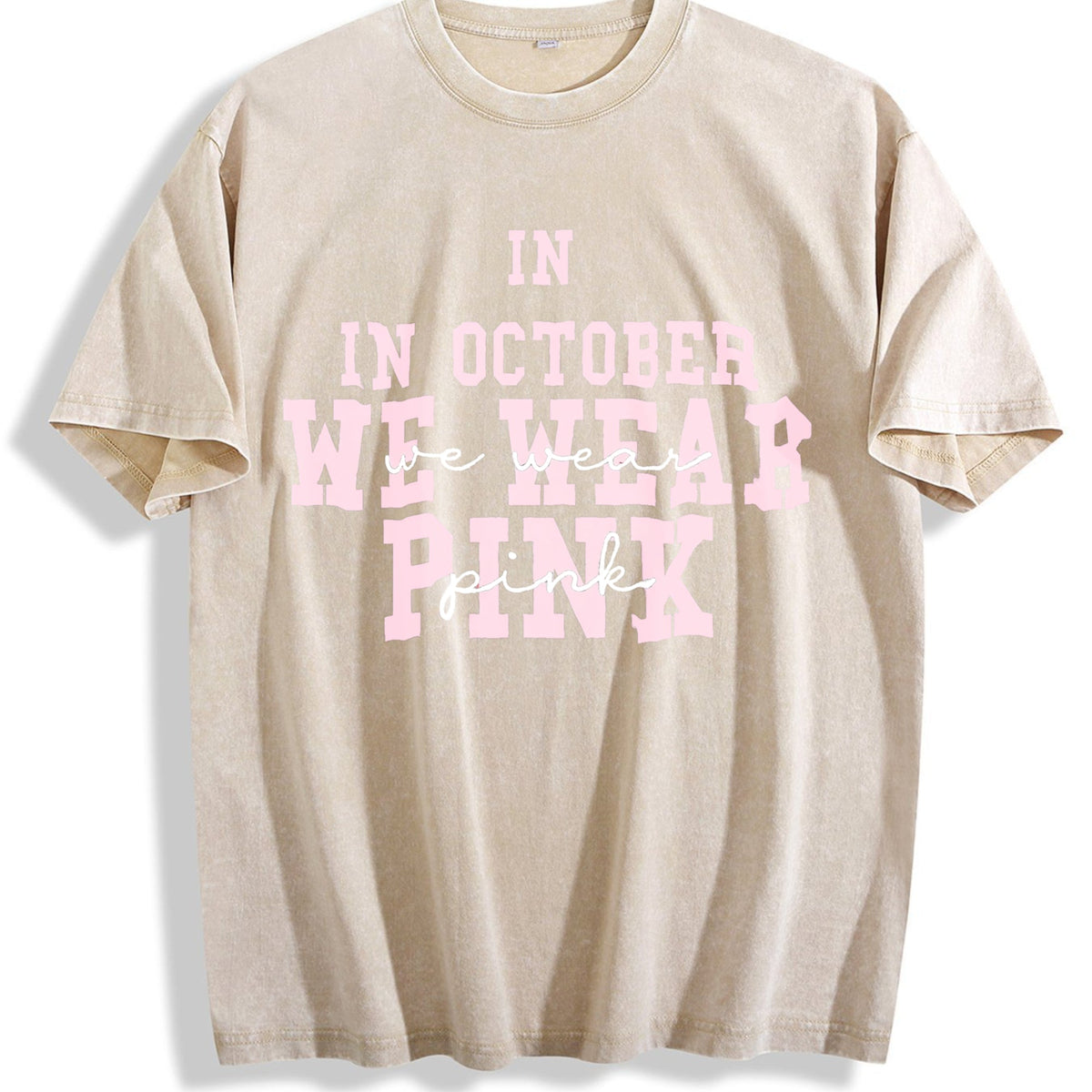 Breast Cancer Awareness Vintage Washed T-Shirt product image 1
