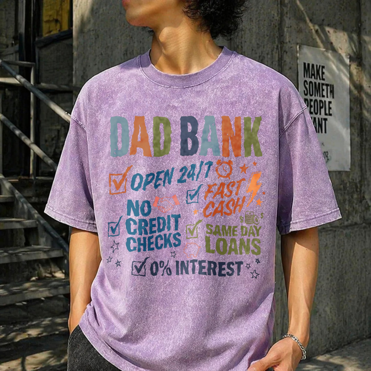 Dad Bank Vintage Washed T-Shirt product image 6