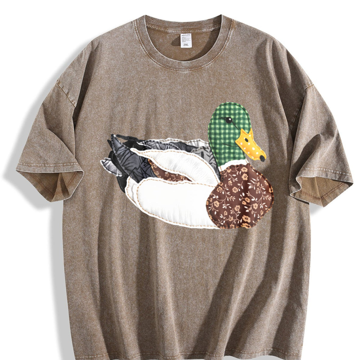 Patchwork Mallard Duck Vintage Washed T-Shirt product image 3