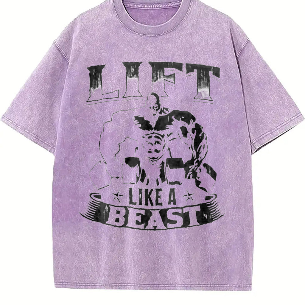 Lift Like A Beast' Vintage Washed T-Shirt product image 6