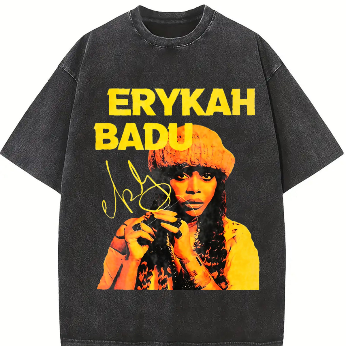 Erykah Badu Portrait Vintage Washed T-Shirt product image 2