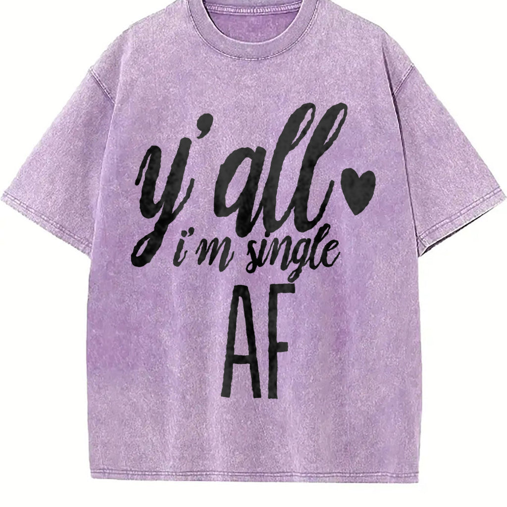 I'm Single Funny Y'all I'm Af I'm Af Vintage Washed T-Shirt product image 6
