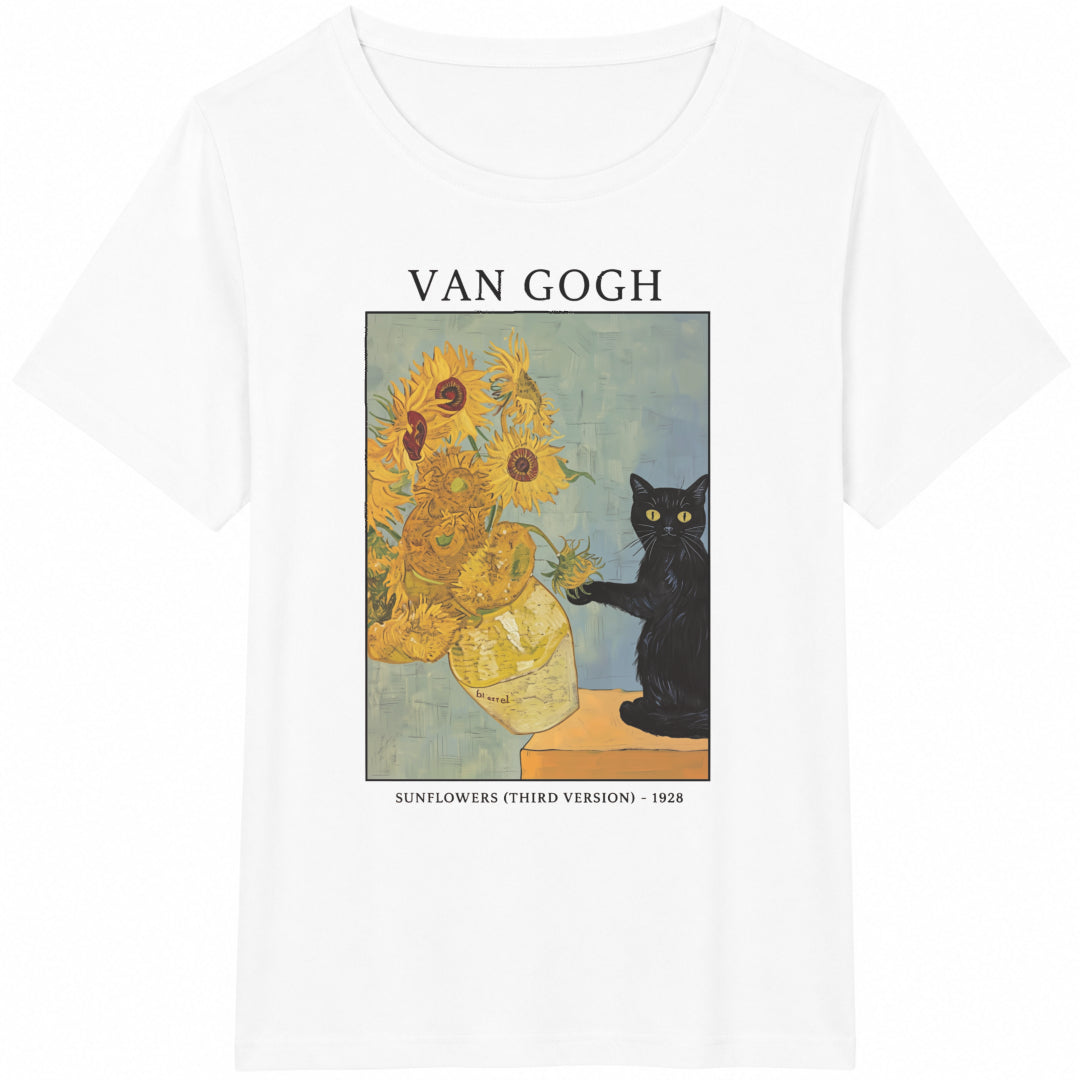 Cat Funny Van Gogh Meme Black Art Artist Kitty Cotton product image 2
