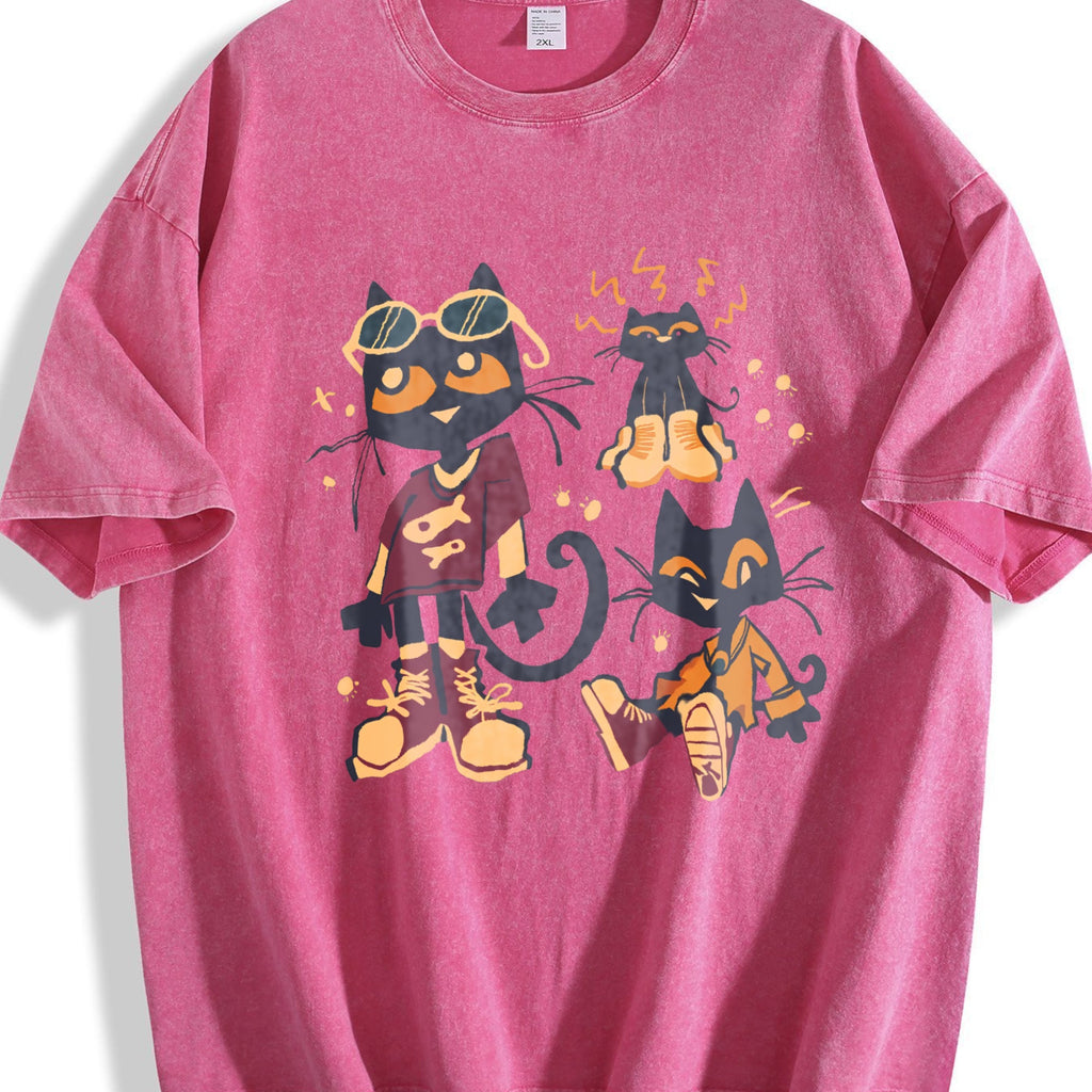 Pete The Cat Cartoon Funny - - S-5xl - & Vintage Washed product image 7
