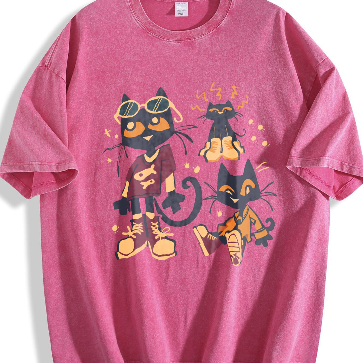 Pete The Cat Cartoon Funny - - S-5xl - & Vintage Washed product image 7