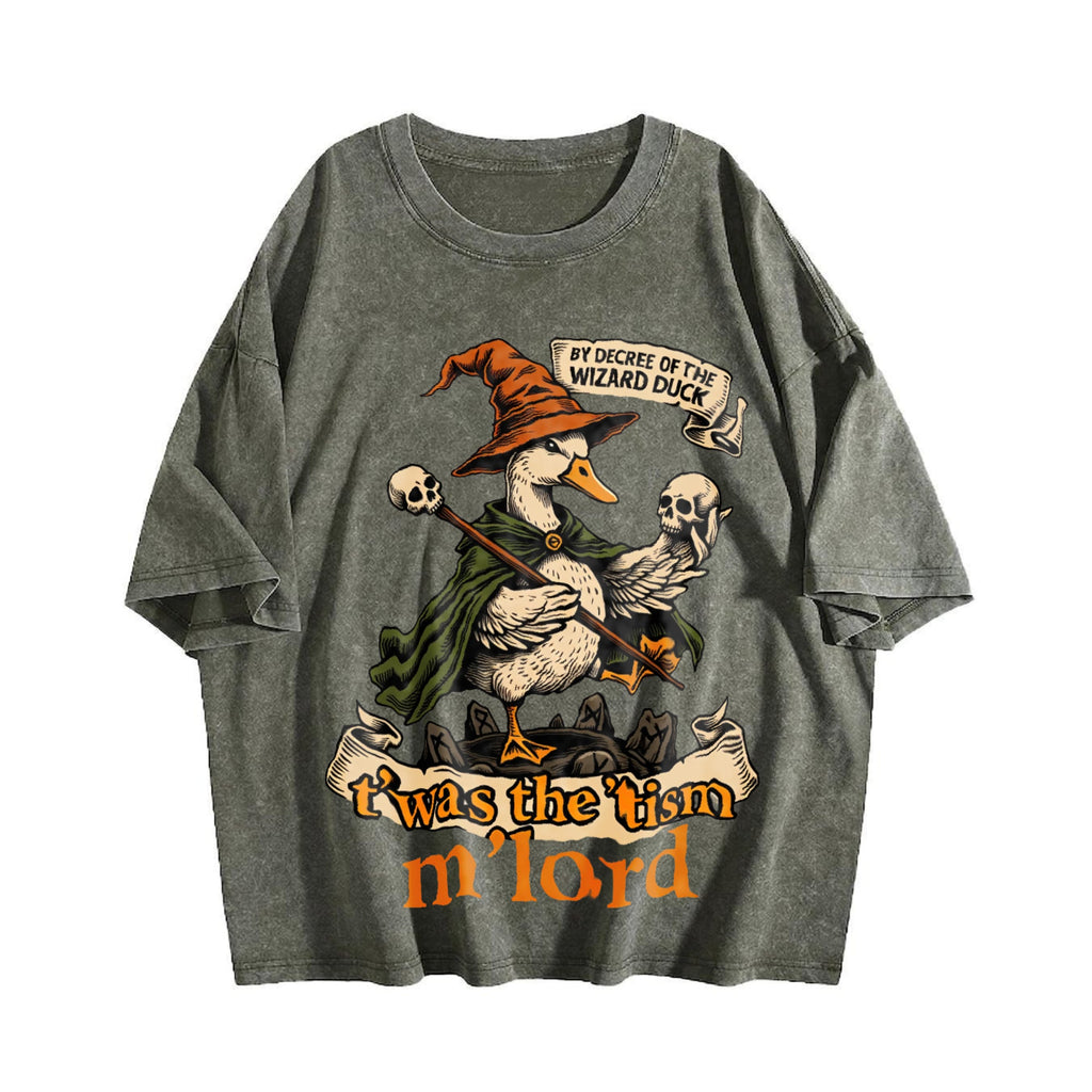 Wizard Duck Boxy Y2K Aesthetic Summer Vibes Vintage Washed product image 4