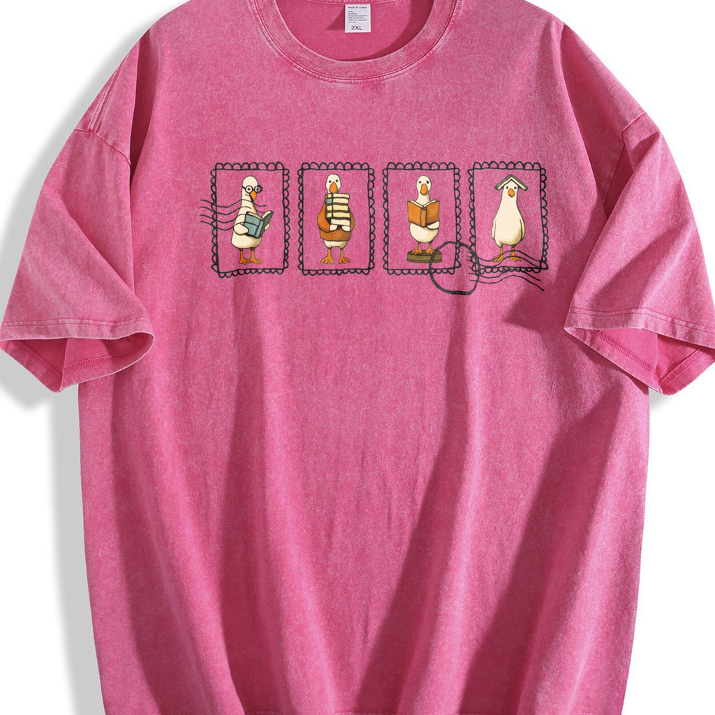 Quirky Goose Postage Stamps Vintage Washed T-Shirt product image 7