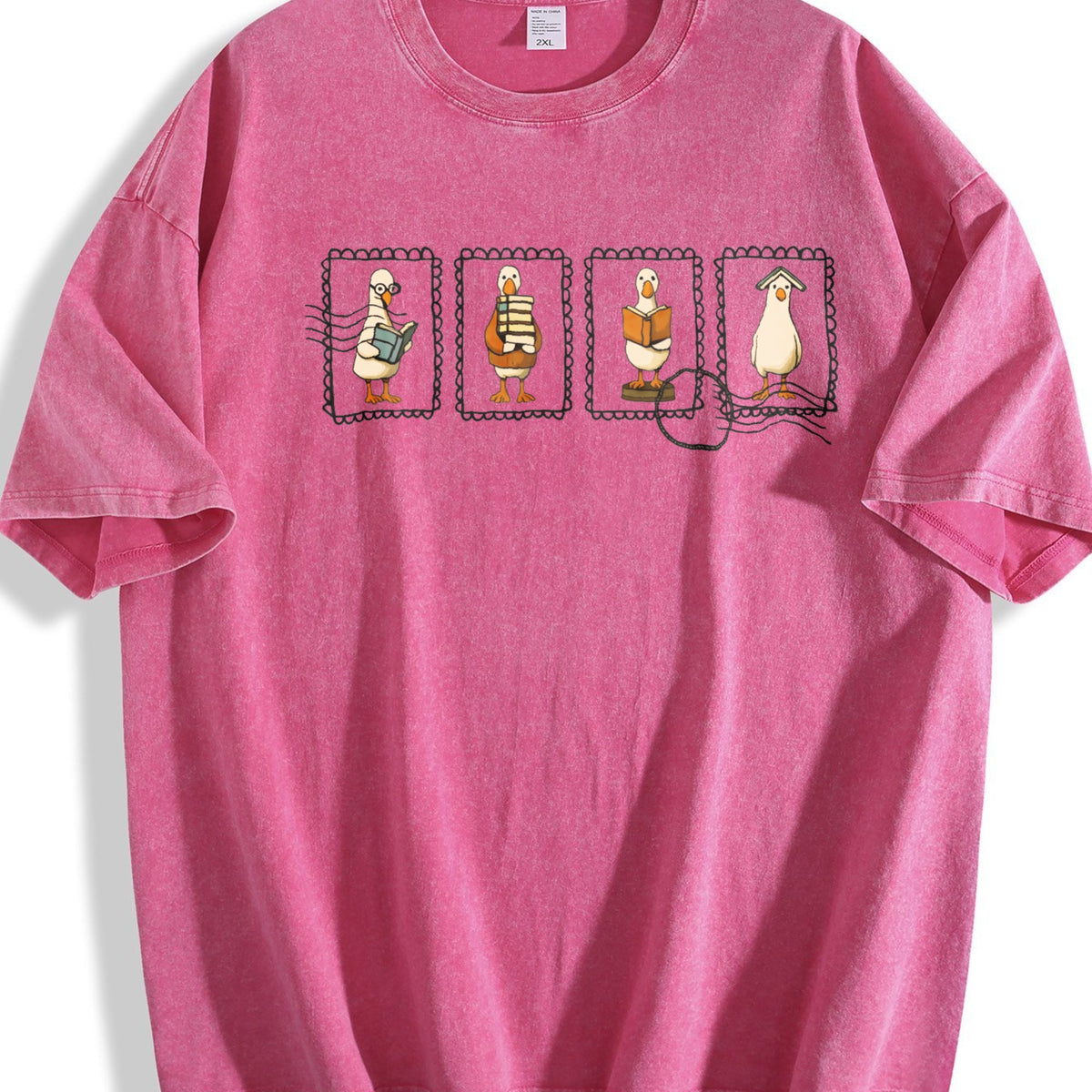 Quirky Goose Postage Stamps Vintage Washed T-Shirt product image 7
