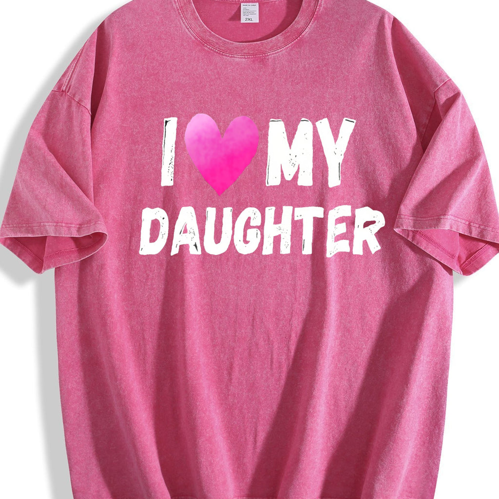 I Love My Daughter Vintage Washed T-Shirt product image 7
