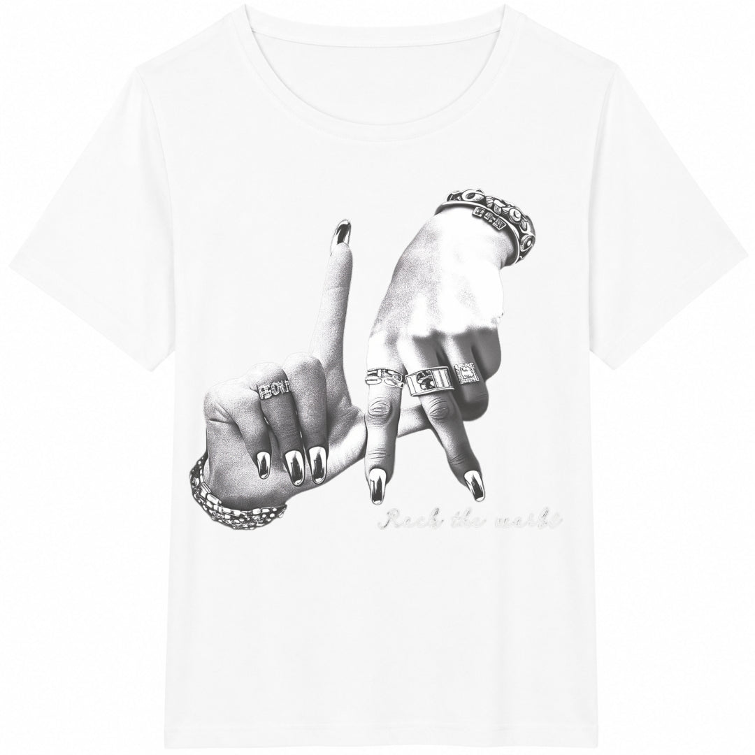 Simple LA Hand Gesture Cotton T-Shirt product image 2