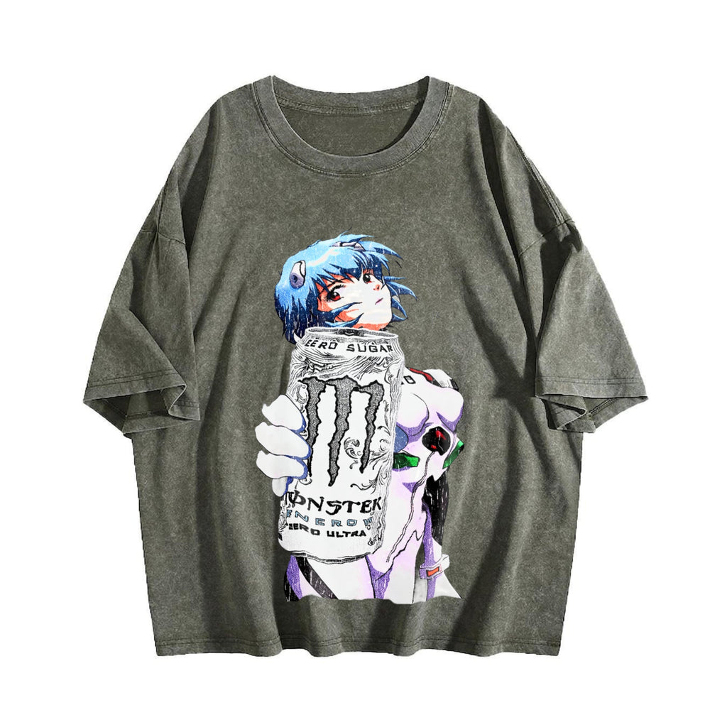 Rei Ayanami X Monster Vintage Washed T-Shirt product image 4