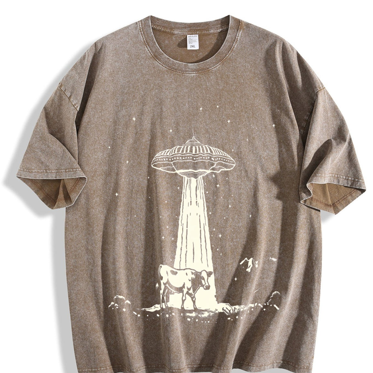 Cow And Western UFO 90s Vintage Washed T-Shirt product image 3