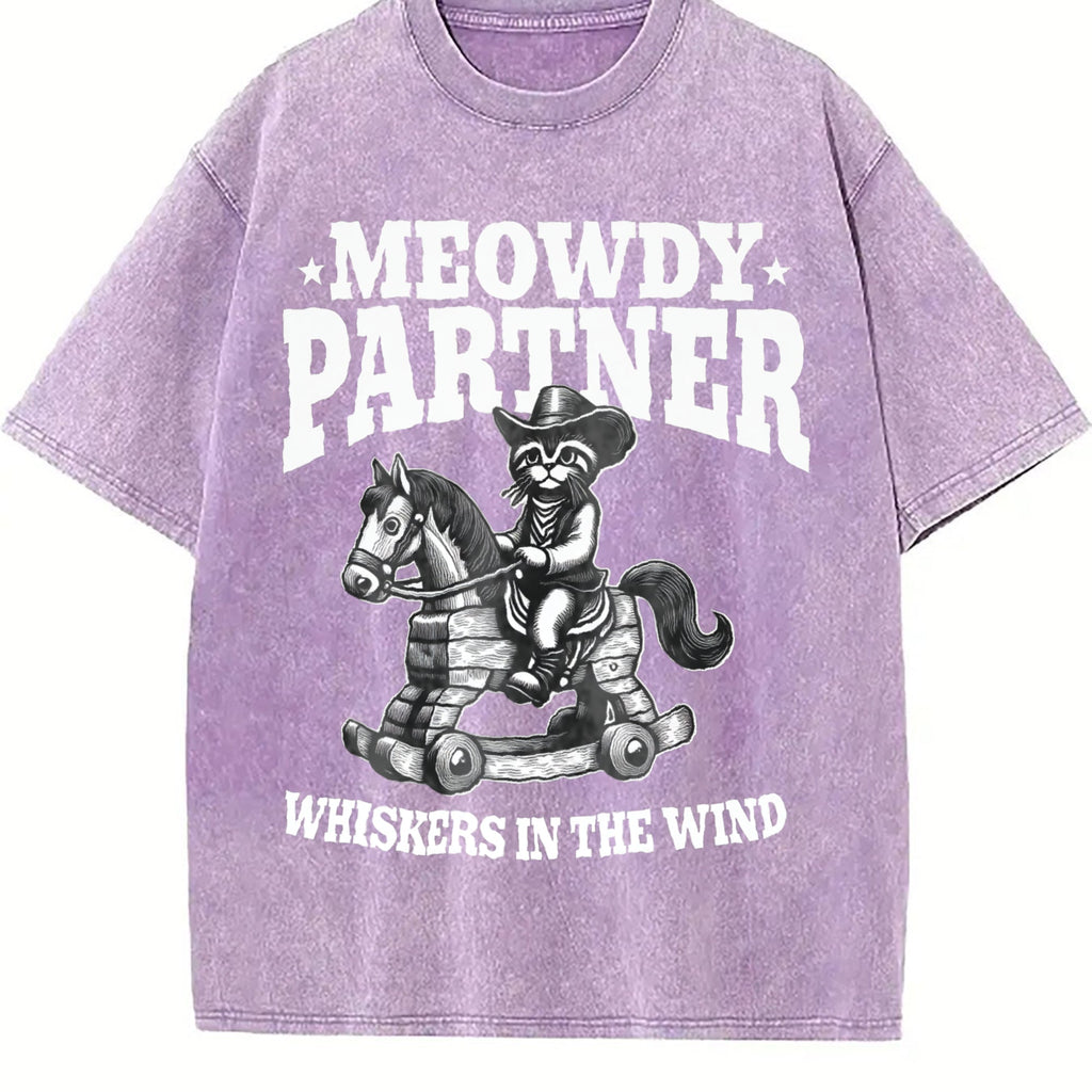 Meowdy Partner Whiskers In The Wind Vintage Washed T-Shirt product image 6