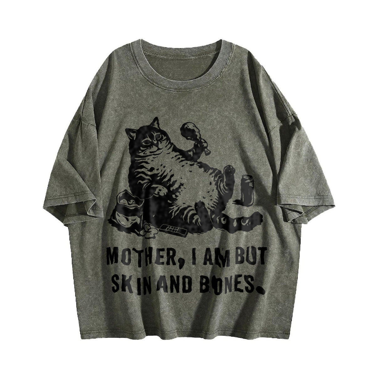 Sarcastic Cat Vintage Washed T-Shirt product image 4