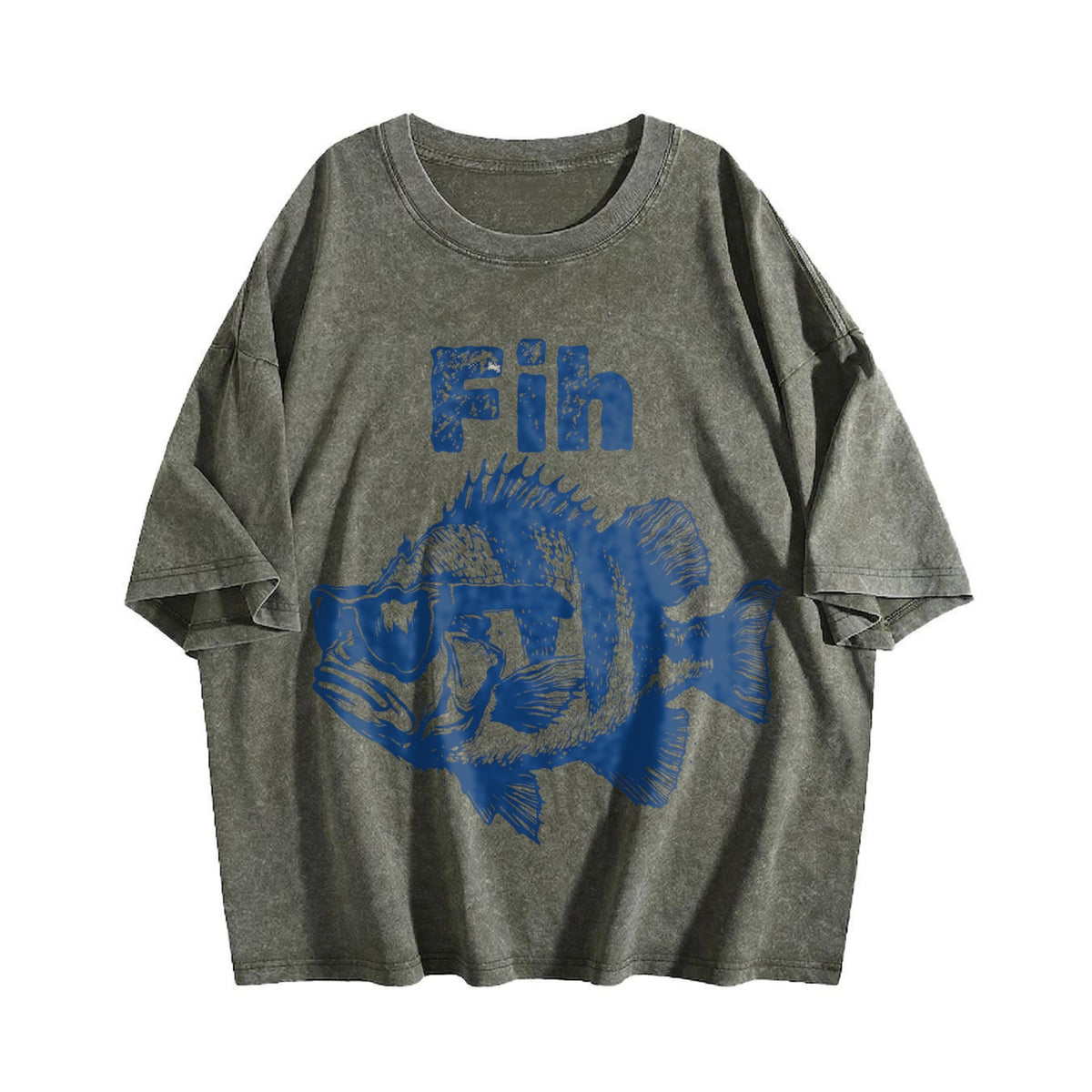 Fih Fish Meme 90s Vintage Washed T-Shirt product image 4