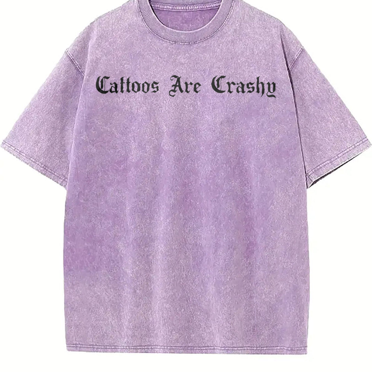 Cattoos Are Crashy Gothic Text Vintage Washed T-Shirt product image 6