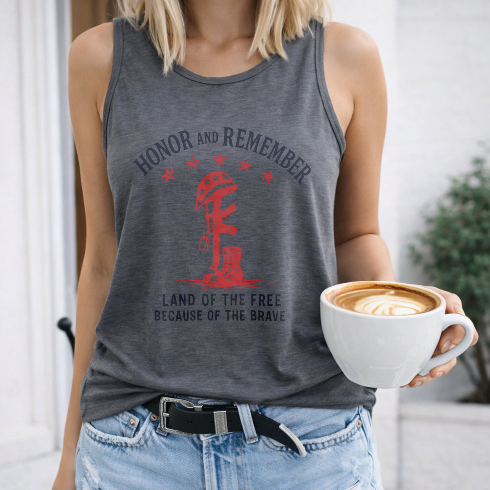 Land Of The Free Because Of The Brave Women's Tank Top