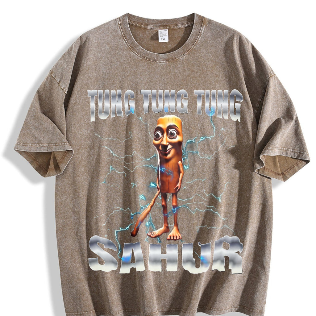 100 Tung Sahur Vintage Washed T-Shirt product image 3