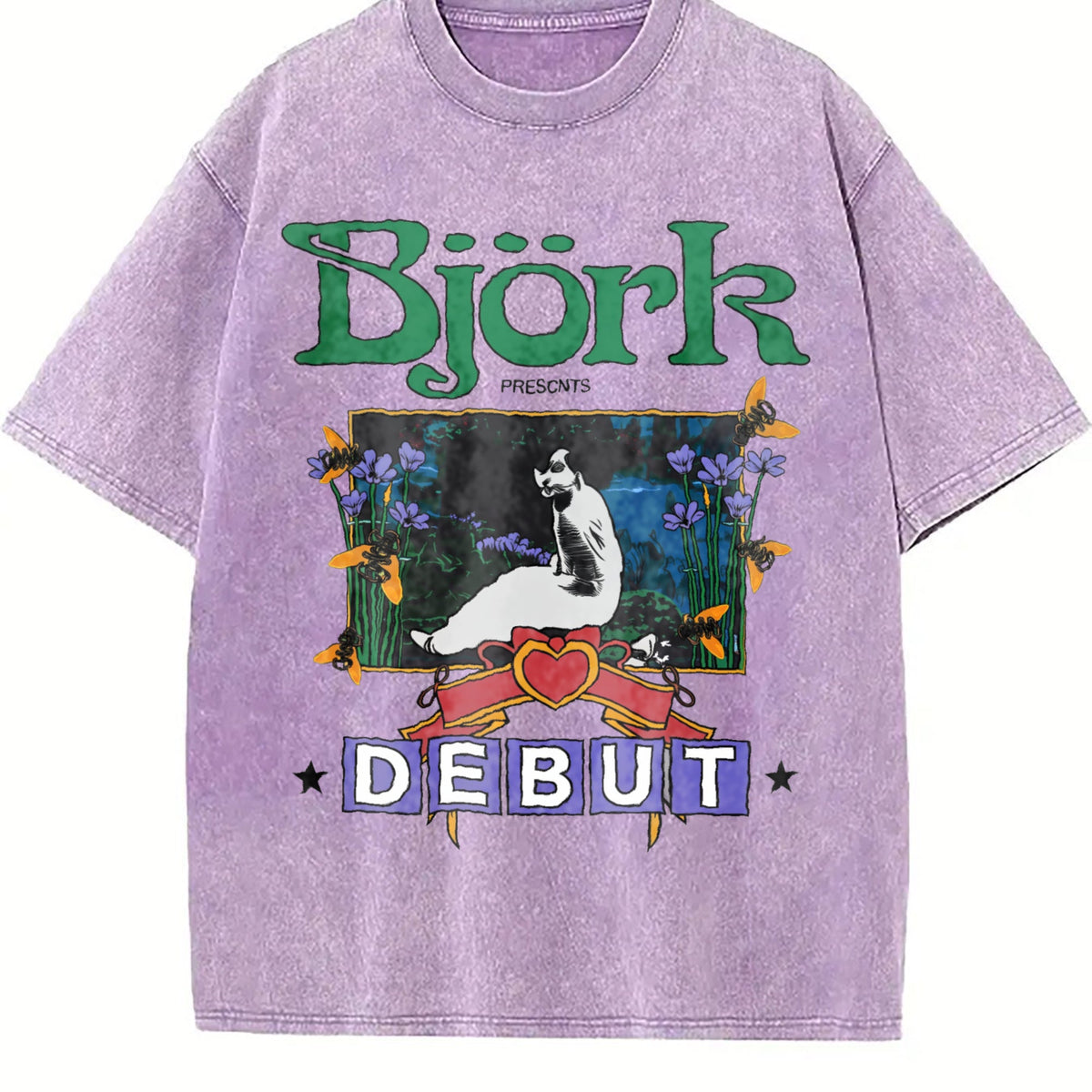 Y2K Bjork Debut Vintage Washed T-Shirt product image 6