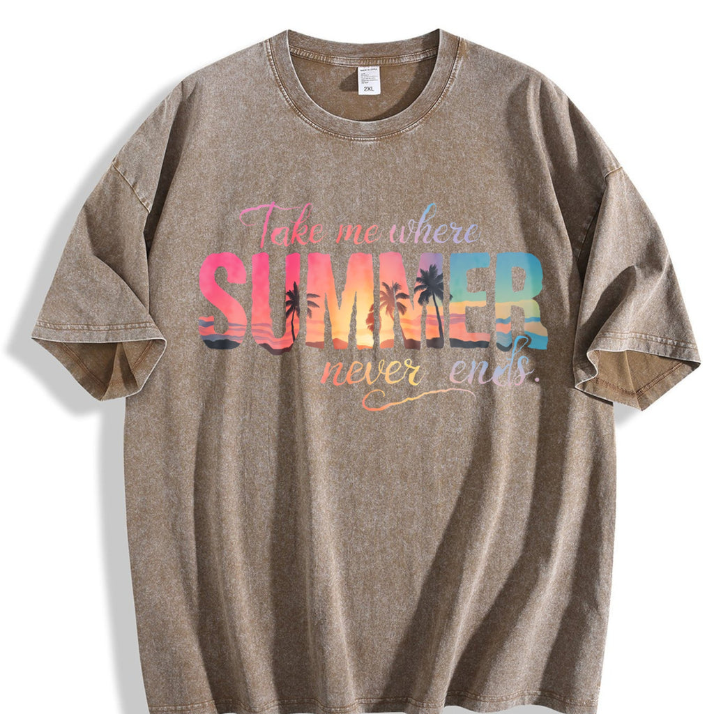 Take Me Where Summer Never Ends Vintage Washed T-Shirt product image 3