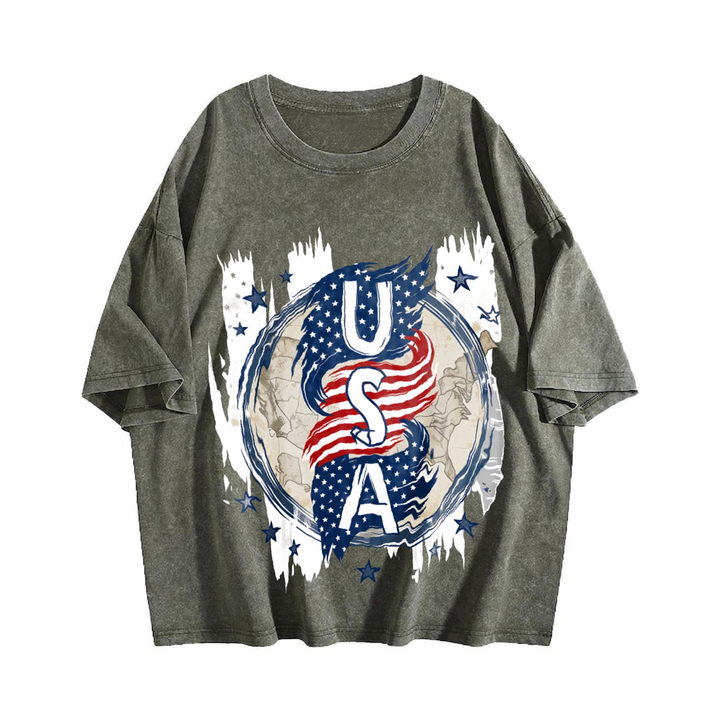 Explorer Statement With Vertical USA Flag And Grunge product image 4