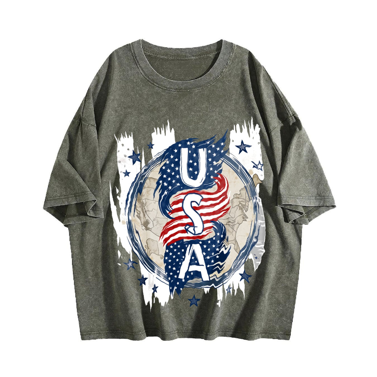 Explorer Statement With Vertical USA Flag And Grunge product image 4