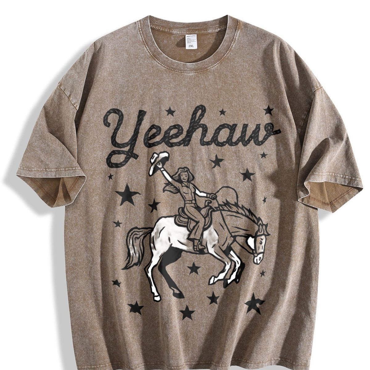 Yeehaw Cowgirl Rodeo Vintage Washed T-Shirt product image 3