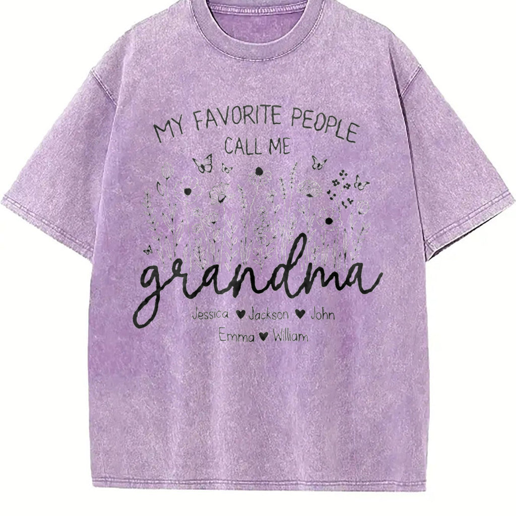 Grandma With Names Vintage Washed T-Shirt product image 6