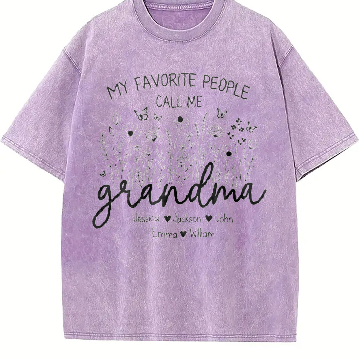 Grandma With Names Vintage Washed T-Shirt product image 6