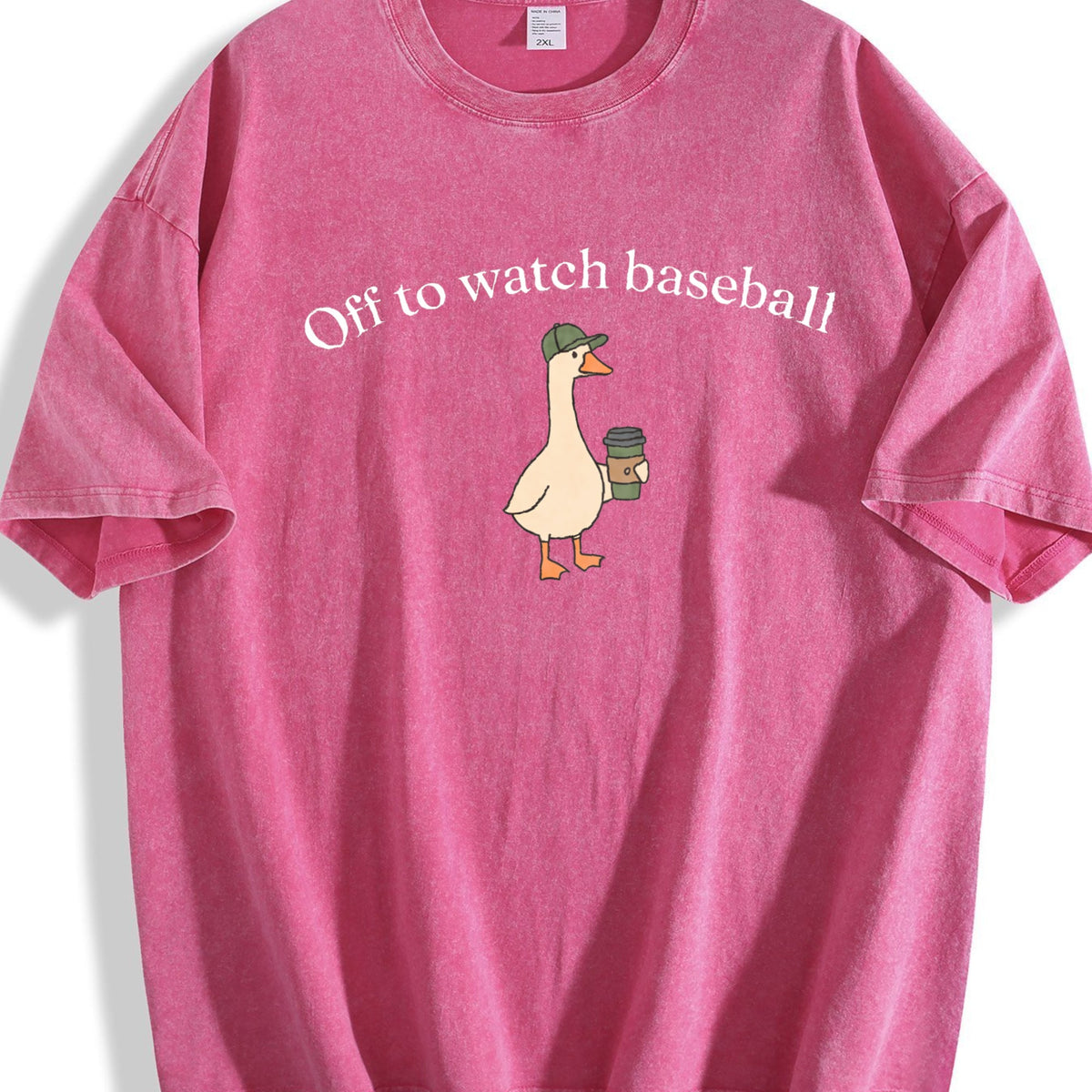 Funny Baseball Mom Goose Vintage Washed T-Shirt product image 7