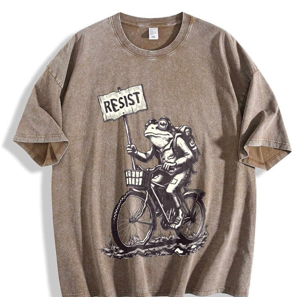 Resist Traveler Frog Vintage Washed T-Shirt product image 3