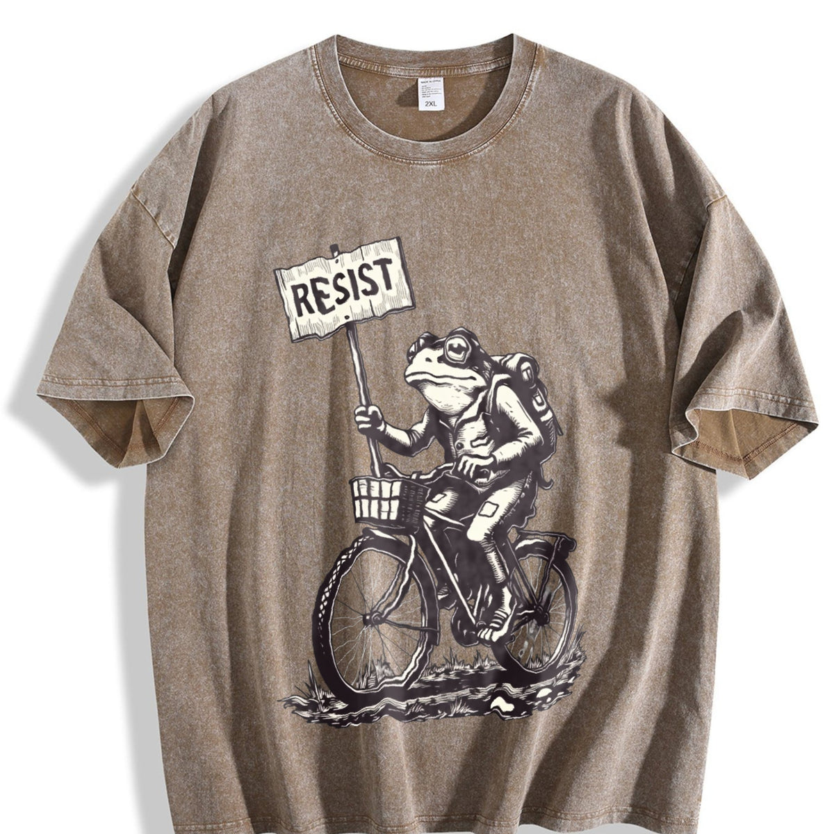 Resist Traveler Frog Vintage Washed T-Shirt product image 3