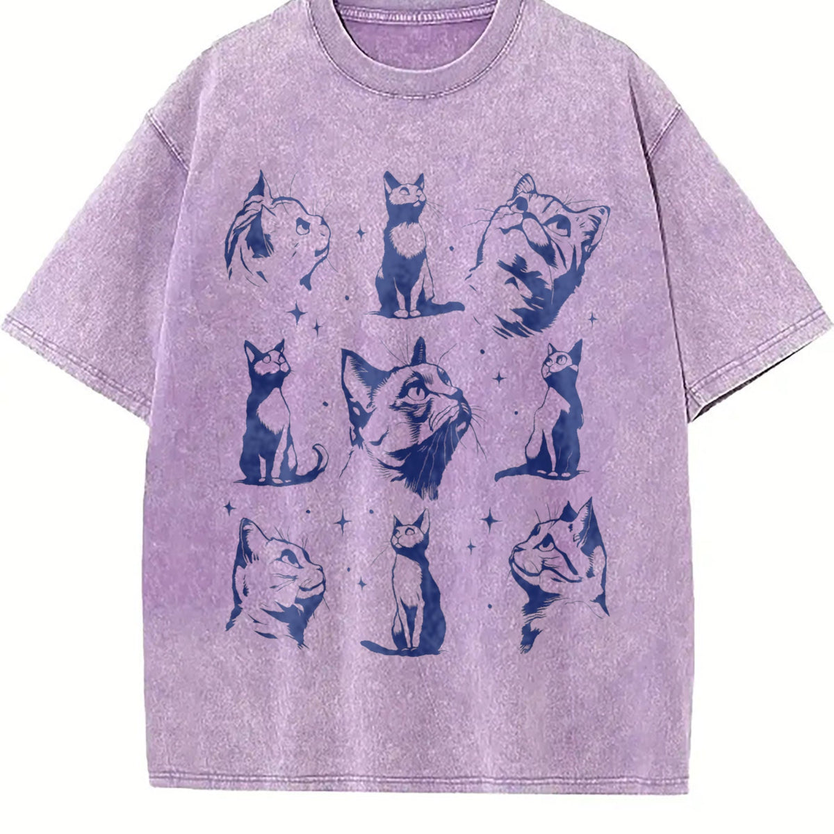 Cats Tattoo 90s Vintage Washed T-Shirt product image 6