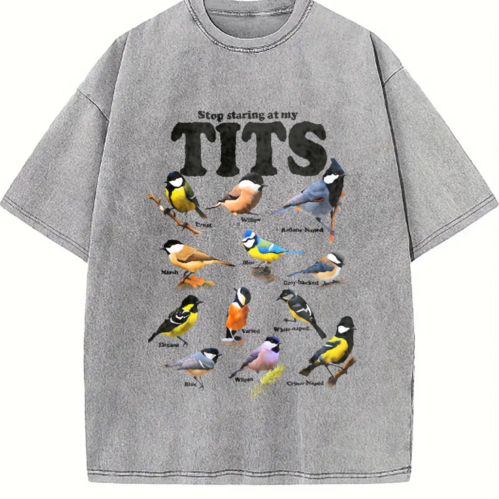 Tit Birds 90s Vintage Washed T-Shirt product image 5