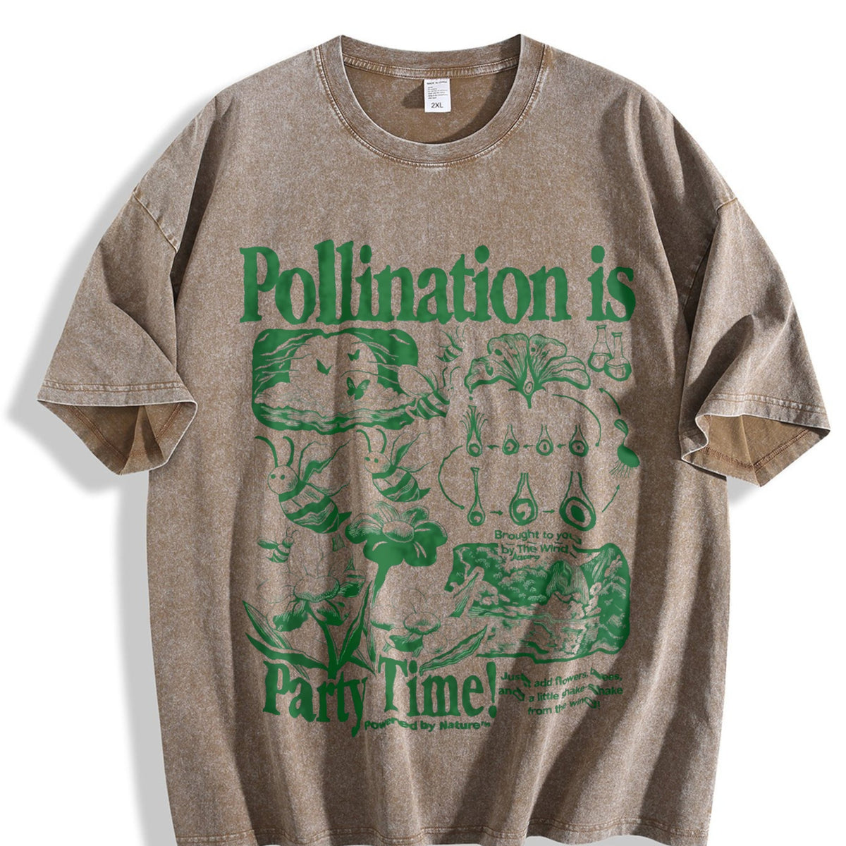 Bee Pollination Vintage Washed T-Shirt product image 3