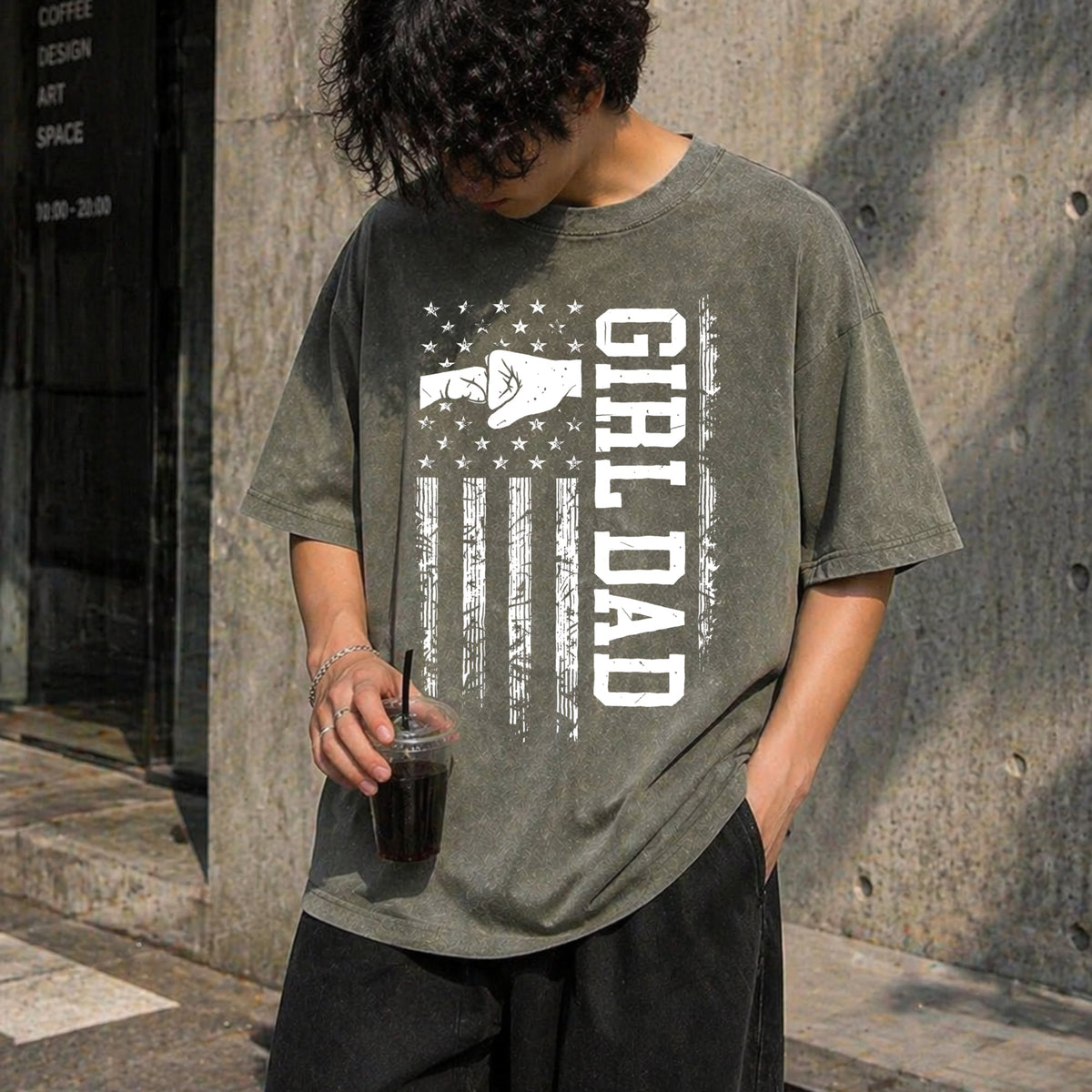 Girl Dad Vintage Washed T-Shirt product image 11