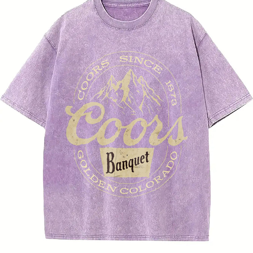 Wash Old Summer Down Shoulder Sleeves Vintage Washed T-Shirt product image 6